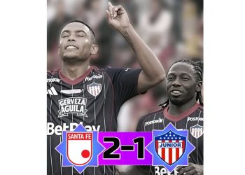 Santa Fe vence 2-1 a Junior en Bogotá y expone problemas defensivos del ‘Tiburón’