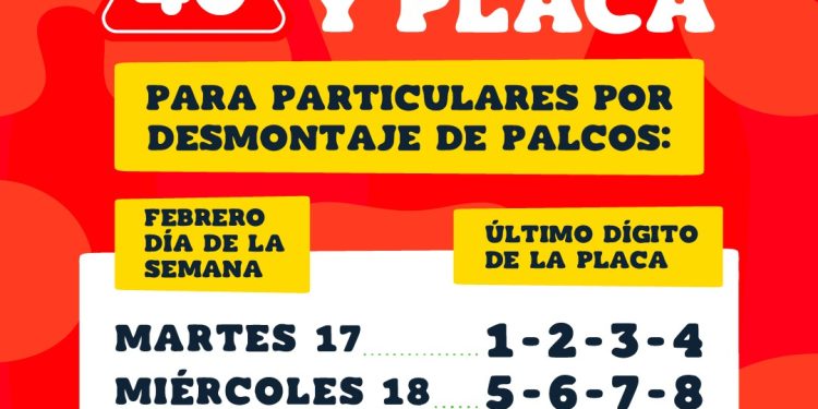 Reactivan restricción vehicular en la Vía 40 por desmontaje de estructuras del Carnaval