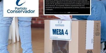 Partido Conservador pide veeduría estricta en escrutinios y atención especial en cuatro departamentos