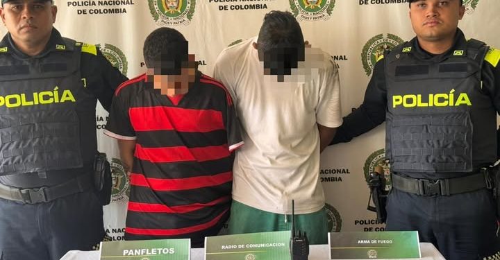 Caen dos hombres armados en Polonuevo y les incautan panfletos de “Los Costeños”