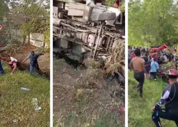 Accidente en la vía Ponedera-Barranquilla: volcamiento de bus deja un muerto y varios heridos