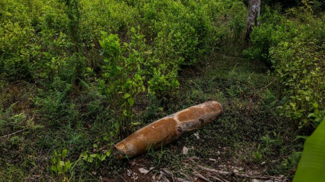 Ejército detonó de forma controlada la bomba hallada en frontera con Ecuador