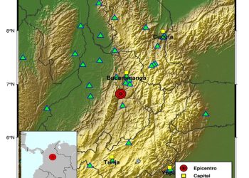 Sismo de magnitud 3.8 se registró en Los Santos, Santander
