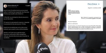 Paloma Valencia solicita a la Corte Constitucional frenar decretos de contratación y expropiación