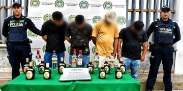 Se iban de rumba con licor robado en plena ley seca: cuatro capturados y un menor aprehendido