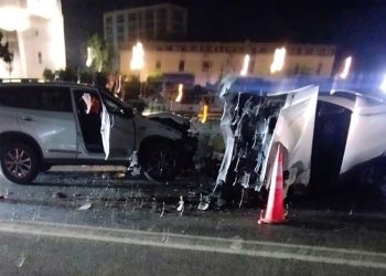 Aparatoso accidente de tránsito en la Vía al Mar entre tres camionetas, implicó al locutor Hugo Luis Urruchurto