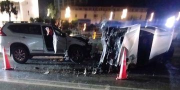 Aparatoso accidente de tránsito en la Vía al Mar entre tres camionetas, implicó al locutor Hugo Luis Urruchurto
