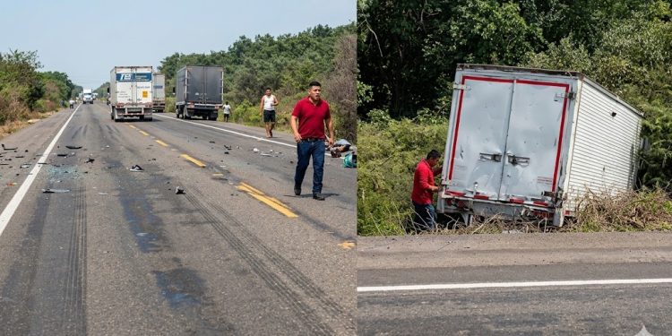 Dos muertos deja accidente entre motocicleta y furgón en la Troncal del Caribe