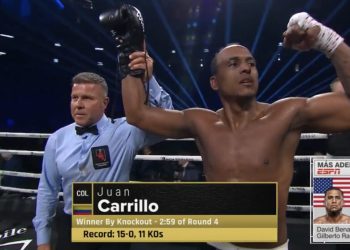 Carrillo brilla en Las Vegas: nocaut y debut de alto impacto