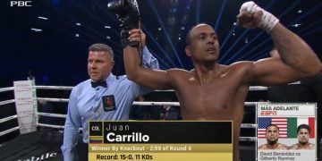 Carrillo brilla en Las Vegas: nocaut y debut de alto impacto