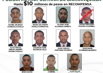 Autoridades presentan nuevo cartel de los más buscados por homicidio en Barranquilla: 11 señalados