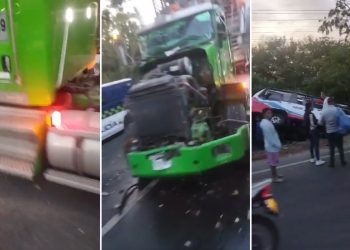 Reportan fuerte accidente entre buseta y camión en la Vía Oriental del Atlántico