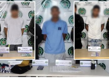 Golpe contra la extorsión: capturan a tres presuntos delincuentes con panfletos, dinero y material explosivo