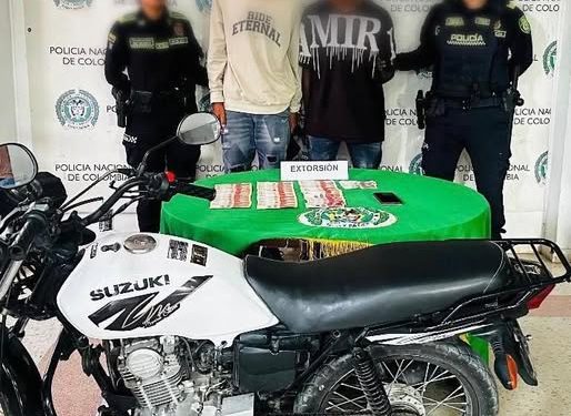 Capturan en Malambo a dos presuntos extorsionistas que intimidaban a comerciantes