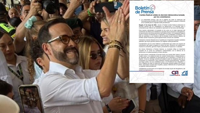 Cambio Radical anuncia respaldo a Abelardo De La Espriella para la segunda vuelta presidencial