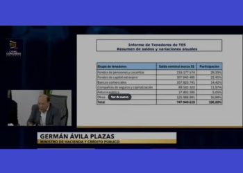 Germán Ávila advierte alta concentración de la deuda pública en manos del sistema financiero