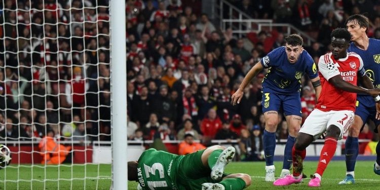 Saka mete al Arsenal en la final de Champions tras tumbar al Atlético