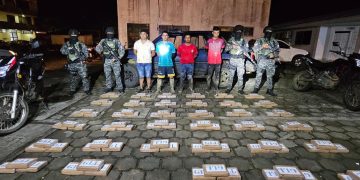 Incautan 105 bloques de droga en la frontera con Ecuador: 4 capturados