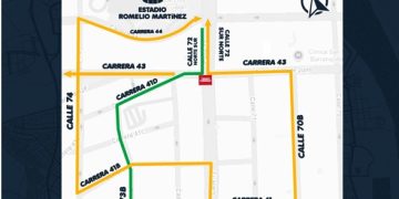 Desde esta noche, cierre parcial temporal de la intersección de la calle 72 con carrera 43