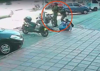 Cámara de seguridad registró reacción del Gaula Militar durante atentado en el norte de Barranquilla