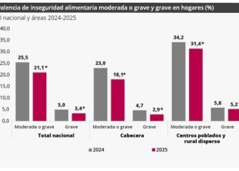 DANE reporta reducción de la inseguridad alimentaria en Colombia durante 2025
