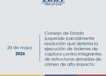Consejo de Estado suspende parcialmente resolución sobre suspensión de órdenes de captura en el marco de la “Paz Total”