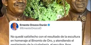 Retiran esculturas del Binomio de Oro en Valledupar tras ola de críticas