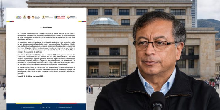 Rama Judicial responde a Petro y defiende la separación de poderes tras críticas al Consejo de Estado