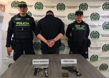 Capturado en flagrancia sujeto que portaba ilegalmente un revólver y una pistola