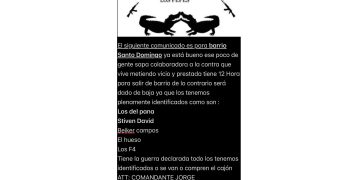 Alerta en Santo Domingo por circulación de panfleto con amenazas atribuidas a grupo criminal