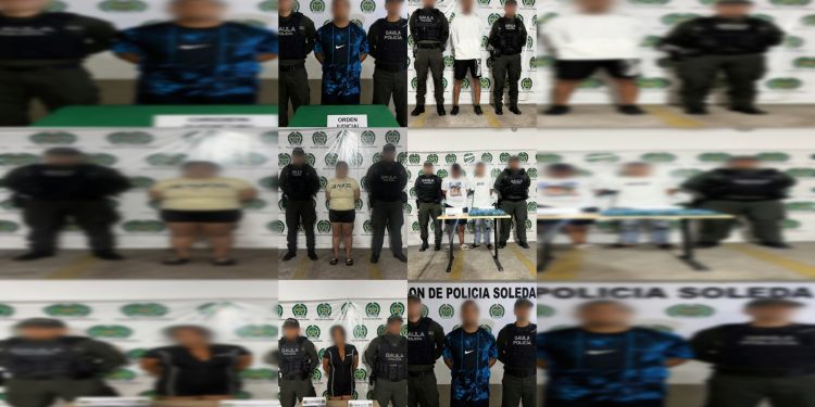 Seis capturados por presuntos vínculos con extorsión y estructuras criminales en Barranquilla y Soledad