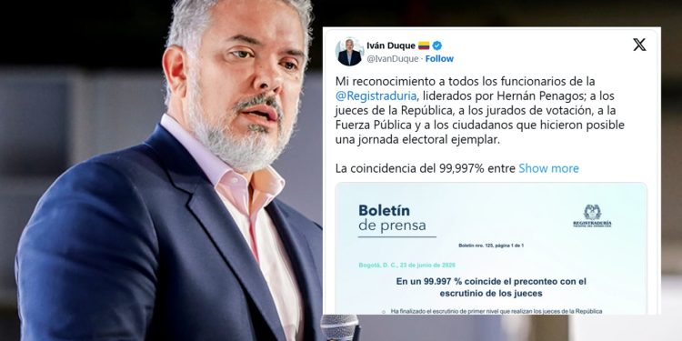 Iván Duque destaca transparencia electoral y respalda resultados del escrutinio