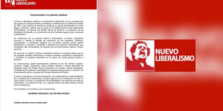 Nuevo Liberalismo se declara neutral para la segunda vuelta y prohíbe uso de su imagen en campañas