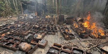 Ejército Nacional neutralizó más de 23 toneladas de permanganato de potasio utilizadas por el grupo armado Comandos de Frontera en Putumayo
