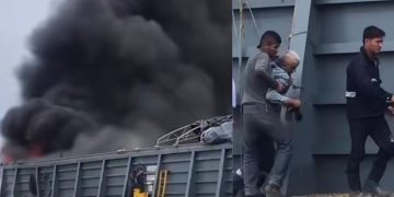 Explosión e incendio en embarcación en Pasacaballos, Cartagena: varios heridos