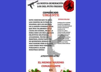 Panfleto con amenazas genera temor en la comunidad futbolística de Barranquilla y Soledad
