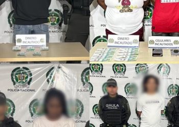 GAULA en operativo logró cinco capturas por presunta extorsión a comerciantes en Barranquilla
