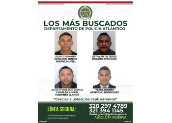 Policía intensifica búsqueda de presuntos homicidas y ladrones en el Atlántico