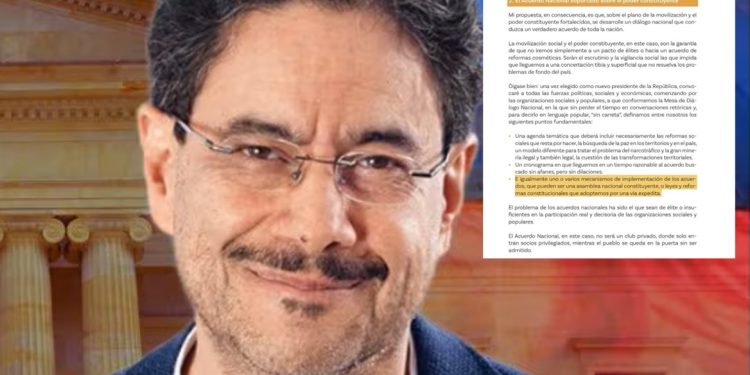 La constituyente no desaparece: sigue en el programa de gobierno de Iván Cepeda