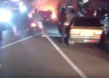 Bloqueada la vía de acceso a La Paz por protesta de comunidades ante fallas en el servicio de energía