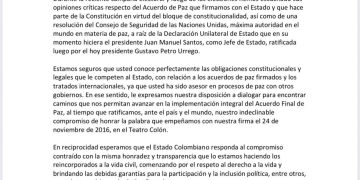 Antiguo secretariado de las Farc envía carta a De la Espriella y propone diálogo sobre el Acuerdo de Paz