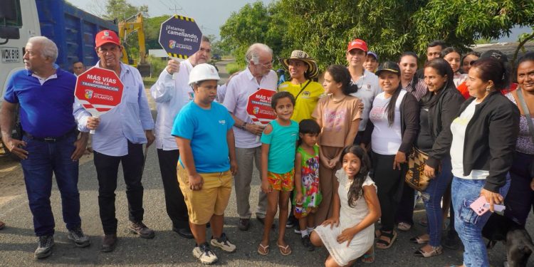 Plan Vial pide pista: gobernador Eduardo Verano inicia obras de la vía Manatí-Los Campanos-Sabanalarga