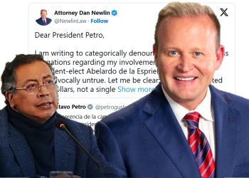 Dan Newlin niega haber financiado la campaña de Abelardo De La Espriella y exige a Petro presentar pruebas