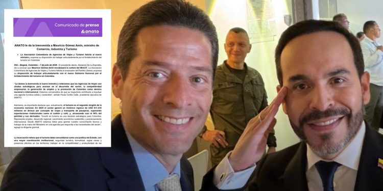 ANATO felicita a Mauricio Gómez Amín y ofrece trabajar de la mano por el turismo colombiano