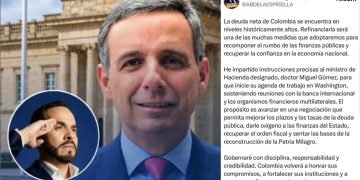 Miguel Gómez inicia agenda en Washington para explorar alternativas de refinanciamiento de la deuda colombiana