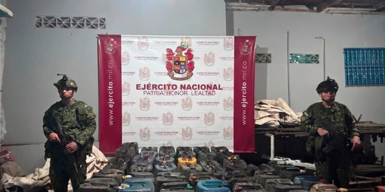Ejército Nacional golpea la explotación ilícita de yacimientos mineros en el sur del Tolima