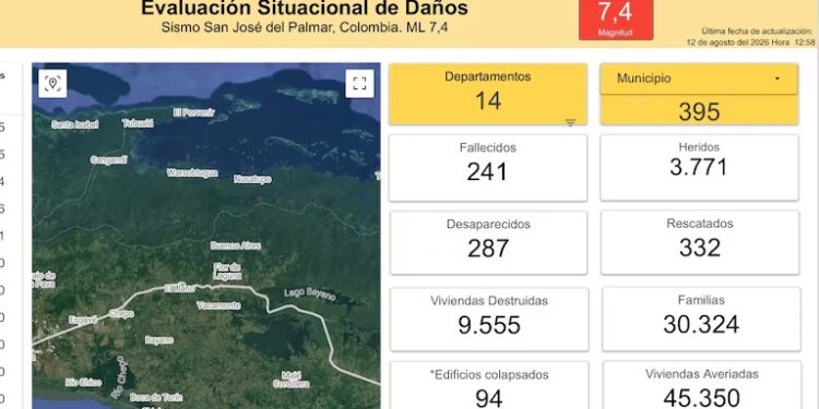 Terremoto en Colombia: cifras oficiales no coinciden y Gestión del Riesgo registra 241 fallecidos