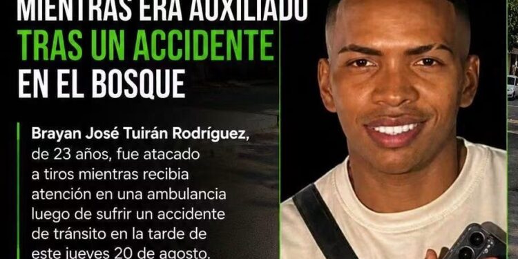 Joven fue asesinado a tiros mientras recibía atención tras sufrir un accidente en El Bosque