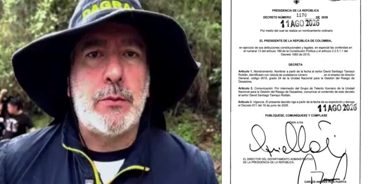 David Santiago Tamayo llega a la UNGRD en medio de la emergencia por el terremoto