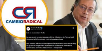 Cambio Radical lanza duro señalamiento contra Petro: “El Gobierno ofreció bienes y recursos a estructuras guerrilleras”